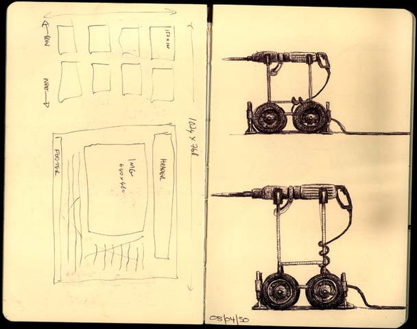 Preliminary concept drawings of Heartbreaker